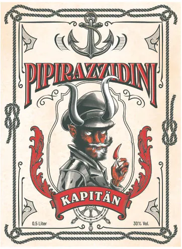 Pipirazzidini Kapitän Etikett